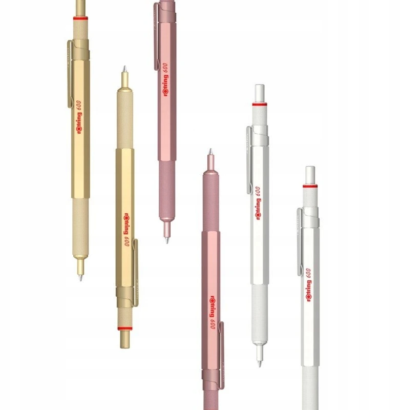 Rotring 600 metalinis rašiklis, rožinio aukso spalvos