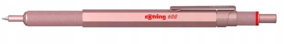 Rotring 600 metalinis rašiklis, rožinio aukso spalvos