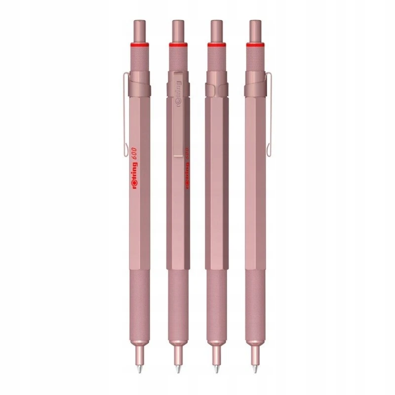 Rotring 600 metalinis rašiklis, rožinio aukso spalvos