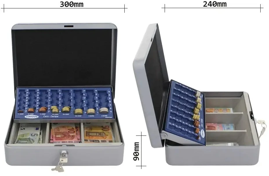 Rottner HomeStar Cash Euro 1 kasetka EURO, sidabrinė