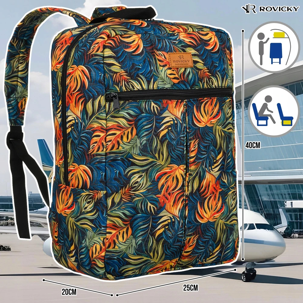 Rovicky® kelioninis rankinis bagažo dydžio kuprinė 40x25x20cm
