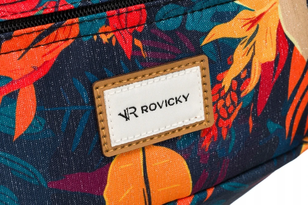 Rovicky moteriška stilinga rankinė-juosmens krepšys su augalų raštais