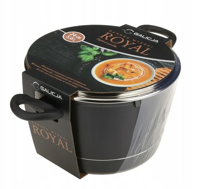 ROYAL POT 24cm tradicinis sriubų virimui vakarienė bigos 5,6 L aukščio