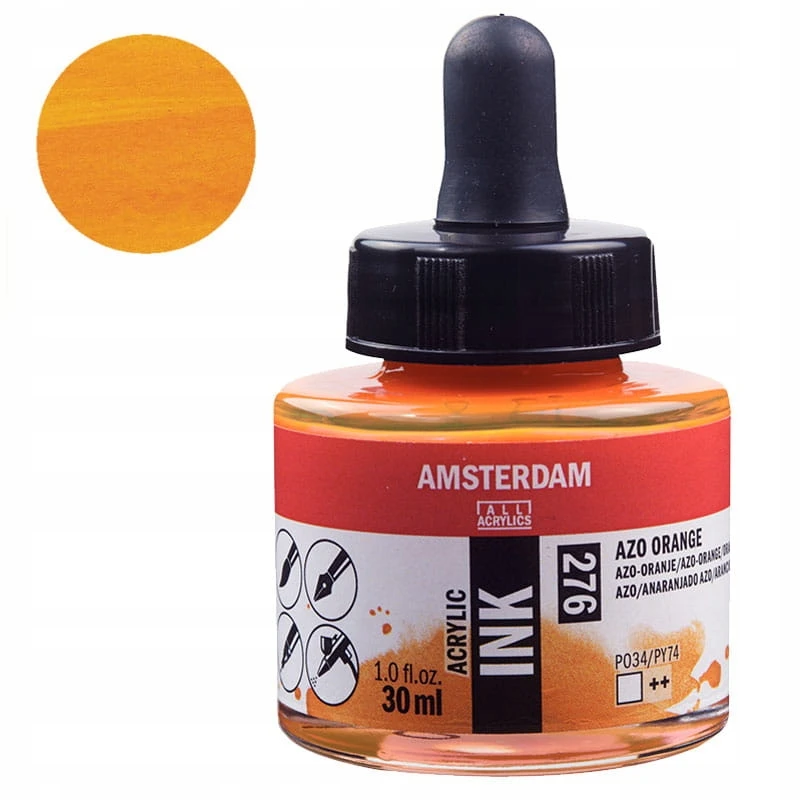 Royal Talens Akrilinė rašalo buteliukas Amsterdam 30ml oranžinė azo