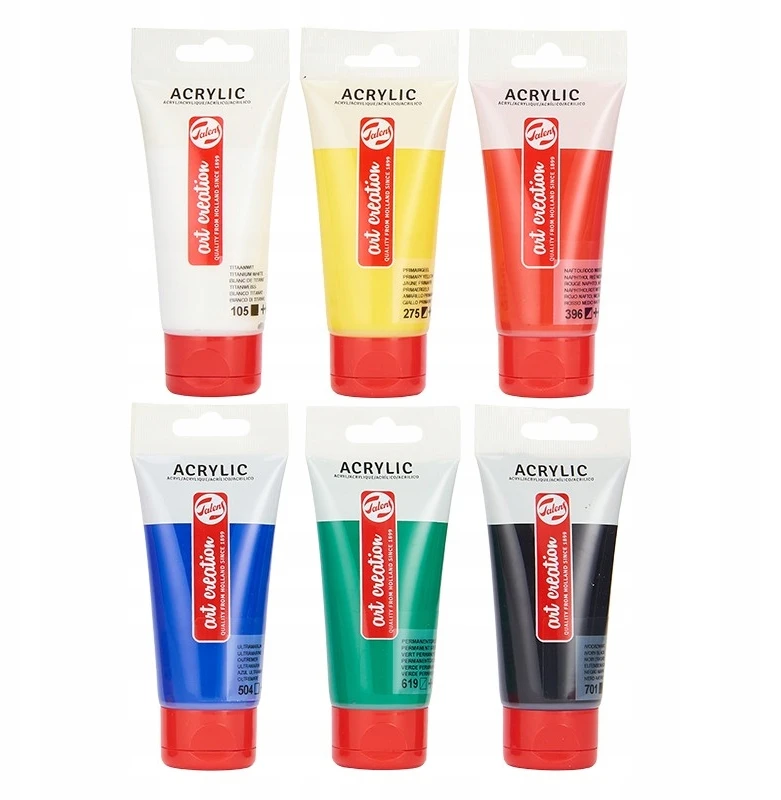 Royal Talens Akrylinio Paveikslavimo Rinkinys - Artcreation - 6 Tubeliai 75ml - Mėlyna - Satino Pabaiga