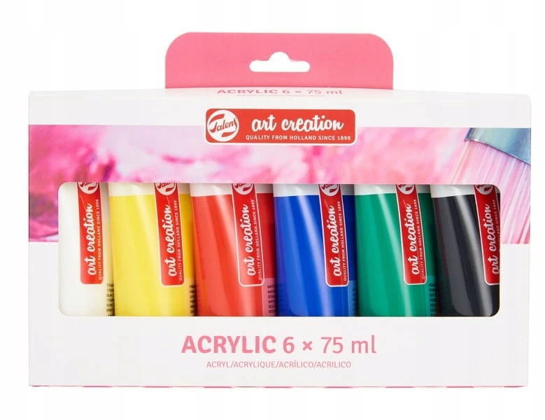 Royal Talens Akrylinio Paveikslavimo Rinkinys - Artcreation - 6 Tubeliai 75ml - Mėlyna - Satino Pabaiga
