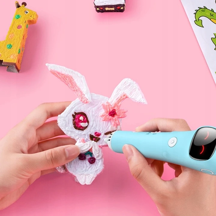 Rožinis belaidis 3D PEN 2.0 + 20 spalvų PCL siūlas