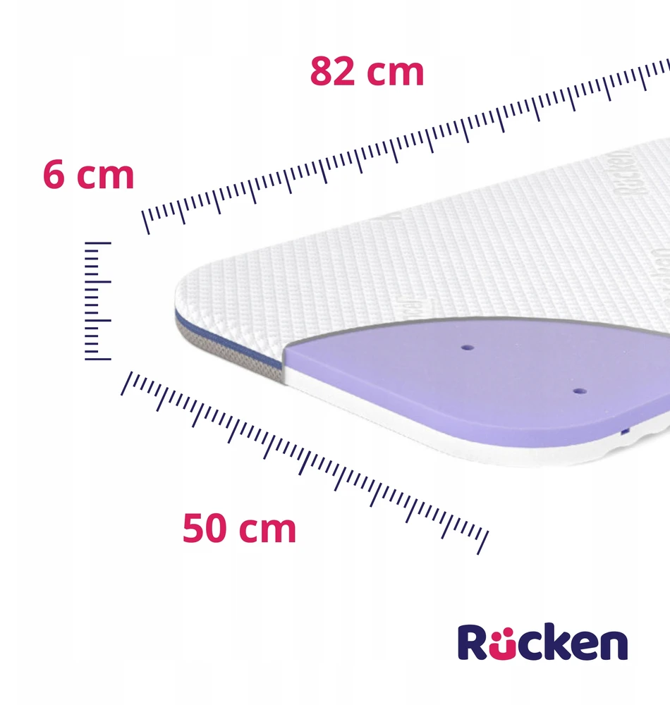 RUCKEN Chicco Next2Me Čiužinys Lopšys Čiužinys 82x50 ANTIBAKTERIALAS H2 H3