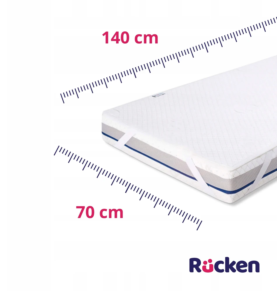 Rucken Ochraniacz na čiužinys 140x70 Antyalergiczny Oddychający Hydrofobowy Tencel