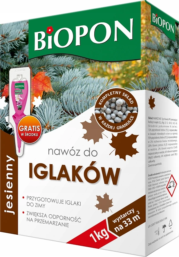 Rudeninės trąšos spygliuočiams 1kg Biopon