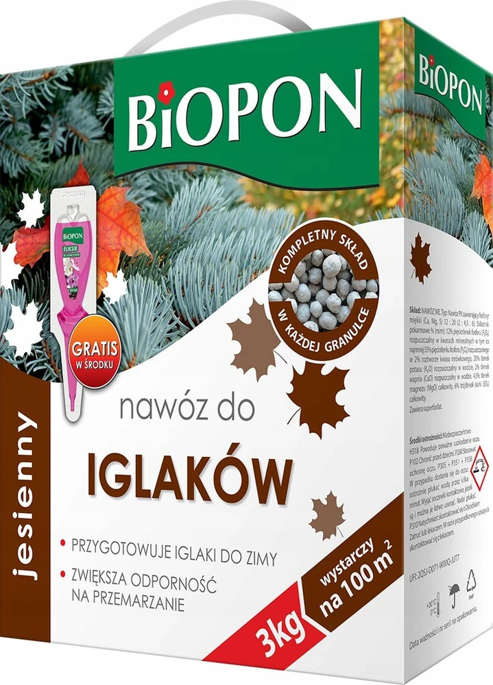 Rudeninės trąšos spygliuočiams 3kg Biopon