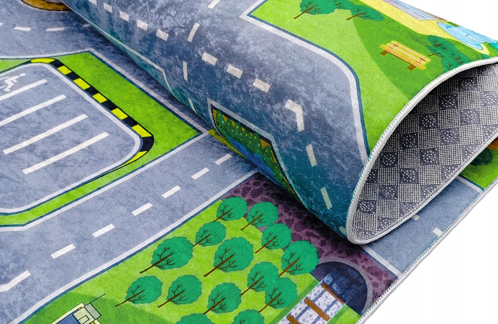 Rugo DYWAN 120x180 ULICE DROGI AUTA MIASTO ANTYPOŚLIZGOWY DLA DZIECI DZIEDZIĘCY