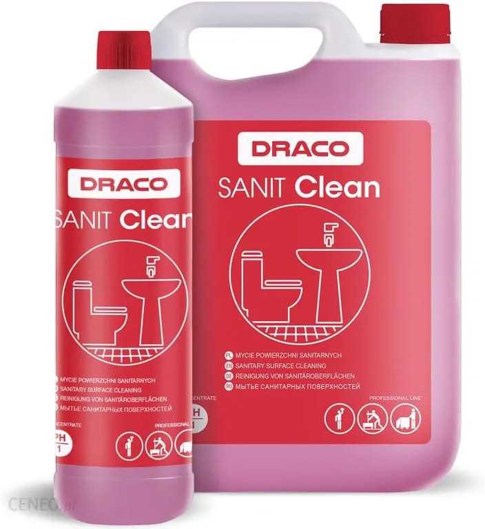 Rūgštinis - sanitarinis ploviklis Draco Sanit Clean 1L