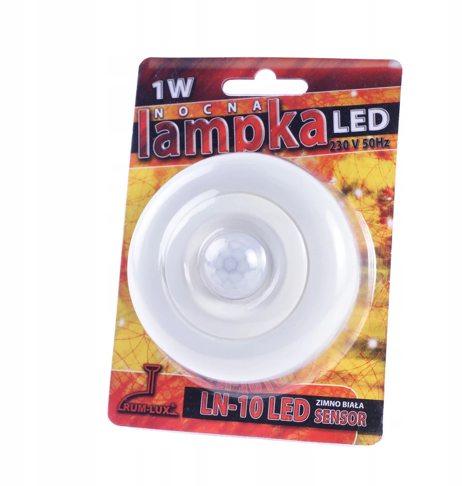 Rum Lux Naktinė lempa LED DO GNIAZDKA Z CZUJNIKIEM RUCHU 1W