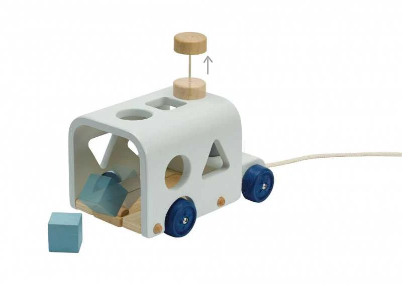 PlanToys žaislas - Rūšiavimo autobusas. Stilingas (PT5401)