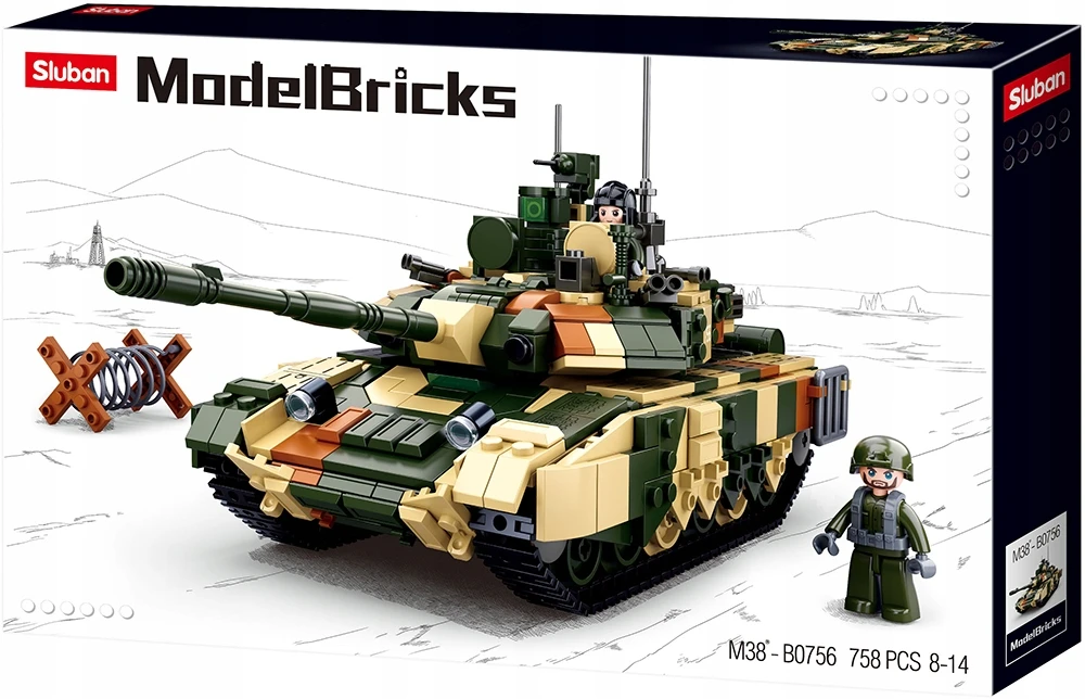 Rusijos tanko T-90 blokai 758 el Sluban karinės armijos B0756