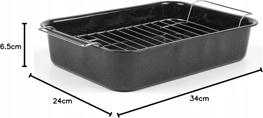 Russell Hobbs skarda skrudinimui Enamel Roaster & Rack, 34 cm