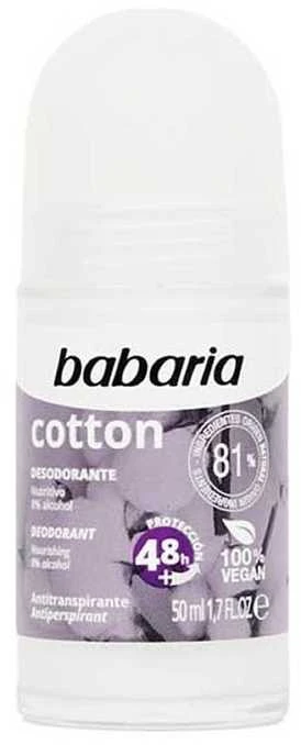 Babaria dezodorantas Cotton Roll On 50ml