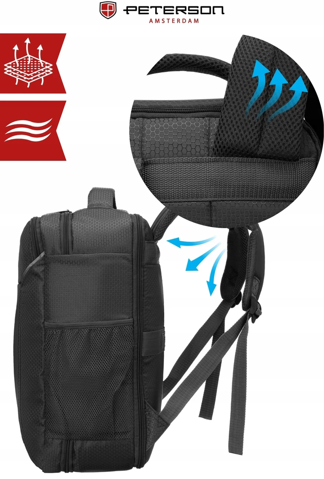 Kuprinė unisex Peterson, pilka K4
