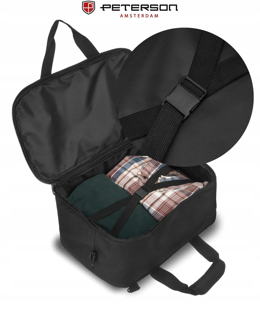 Kuprinė unisex Peterson, juoda K23