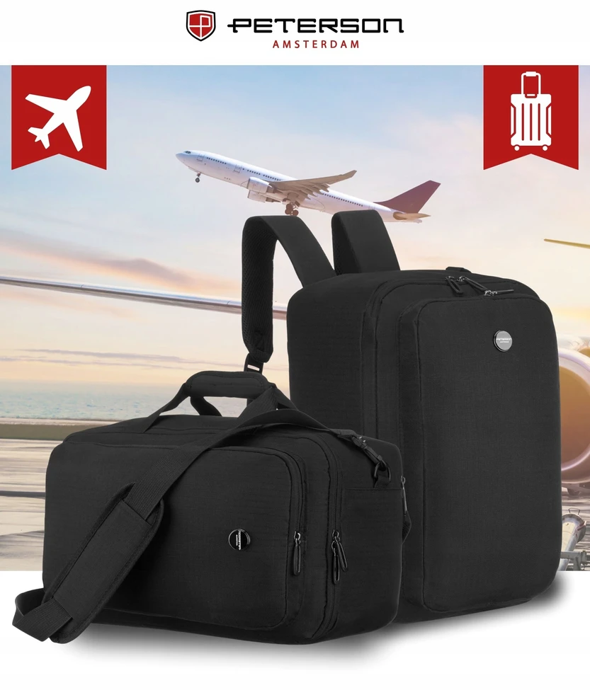 Kuprinė unisex Peterson, juoda K23