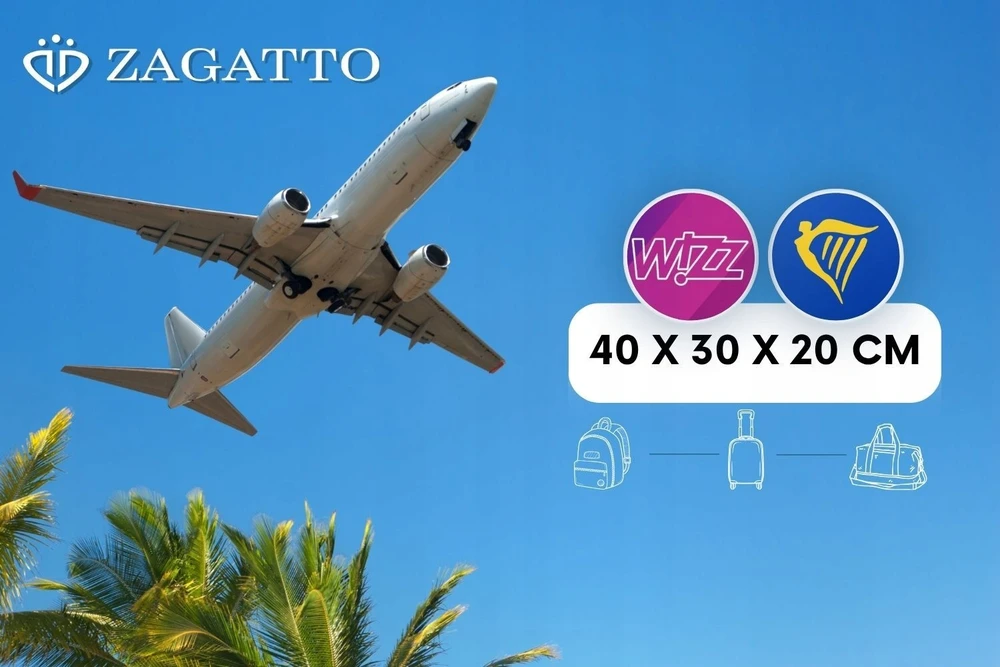 Ryanair kuprinė 40x30x20 orlaivio turistinio bagažo ZAGATTO
