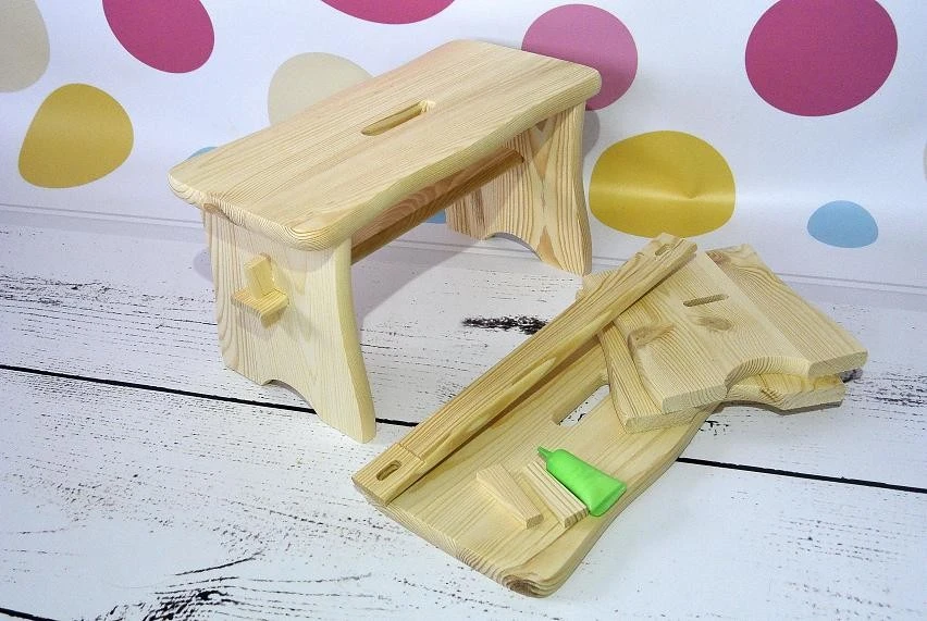RYCZKA medinė taburetė, maitinimo kėdutė, KITCHEN STAND taburetė FSC 100%