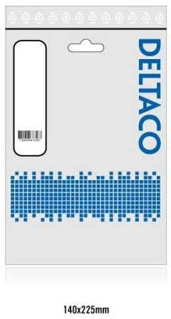 S/FTP Cat6a DELTACO patch kabelis, delta cert, LSZH, 0,5 m, baltas / SFTP-60VAH