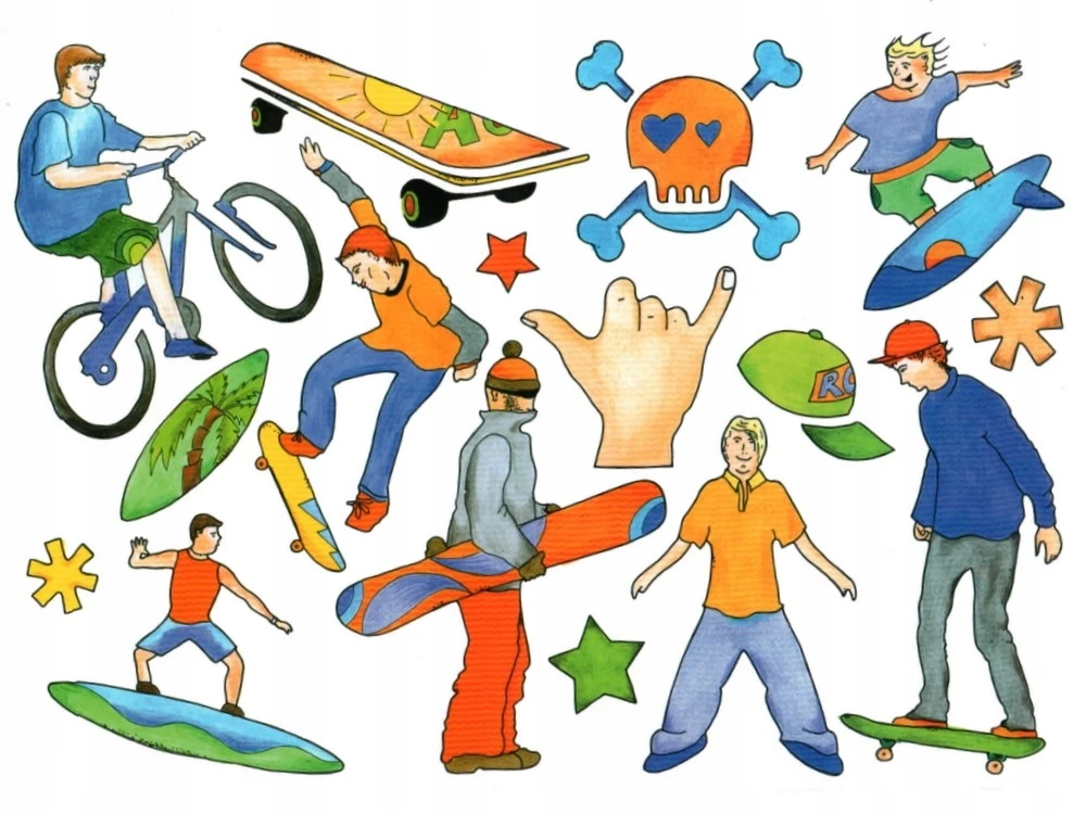 Šablonas A4 "skateboard" Koh-i-noor
