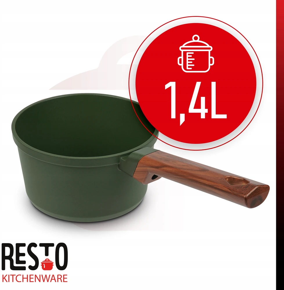 SADR PUODAS RESTO SADR 16CM INDUKCINIS ALIUMININIS 1.4L + STIKLINIS dangtelis