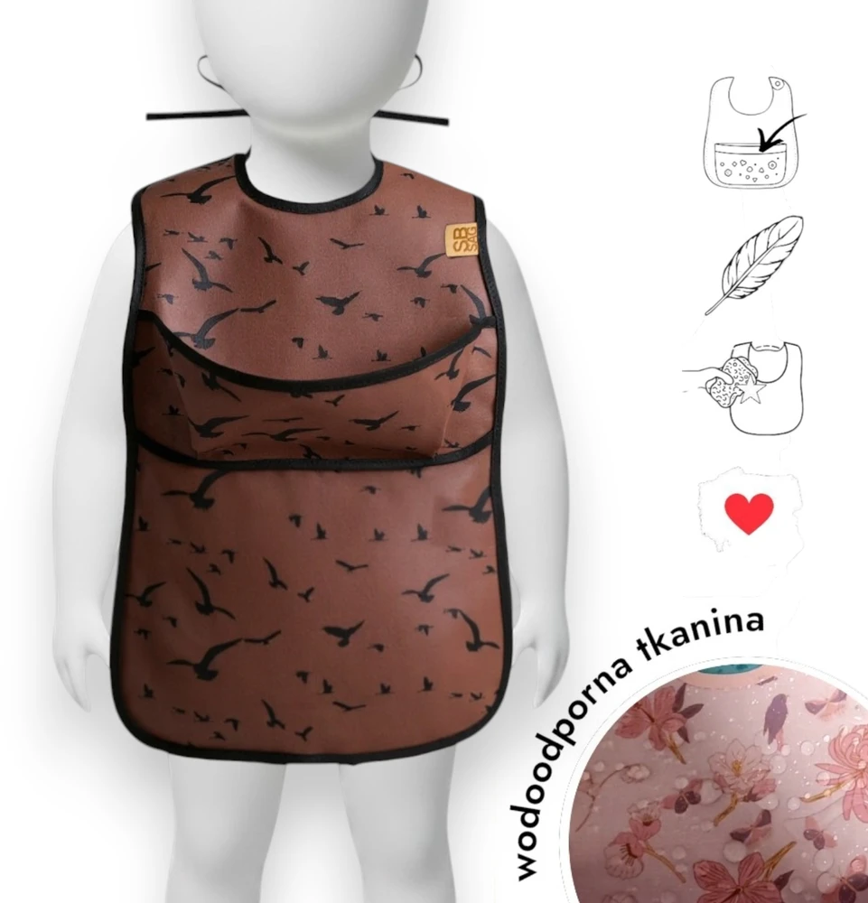 Safe Baby Sag Didelis vaikiškas seilinukas, vandeniui atsparus BLW, drabužių ir šlaunų apsauga, maitinimas, LIGHT