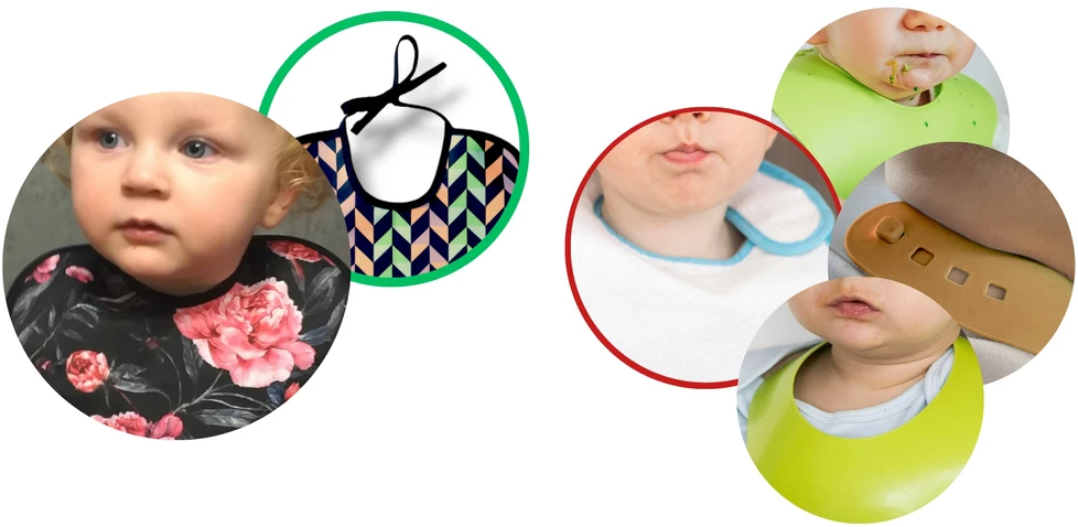 Safe Baby Sag Neperšlampamas vaikiškas seilinukas su kišene mokantis valgyti. BLW lengvas