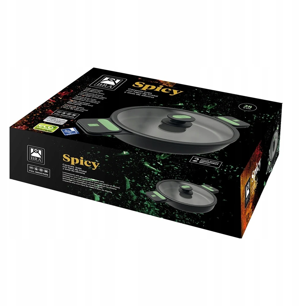 SAFETY HIGH BRA Spicy 3,6 L 28 cm aliuminio indukcijai ir dujoms