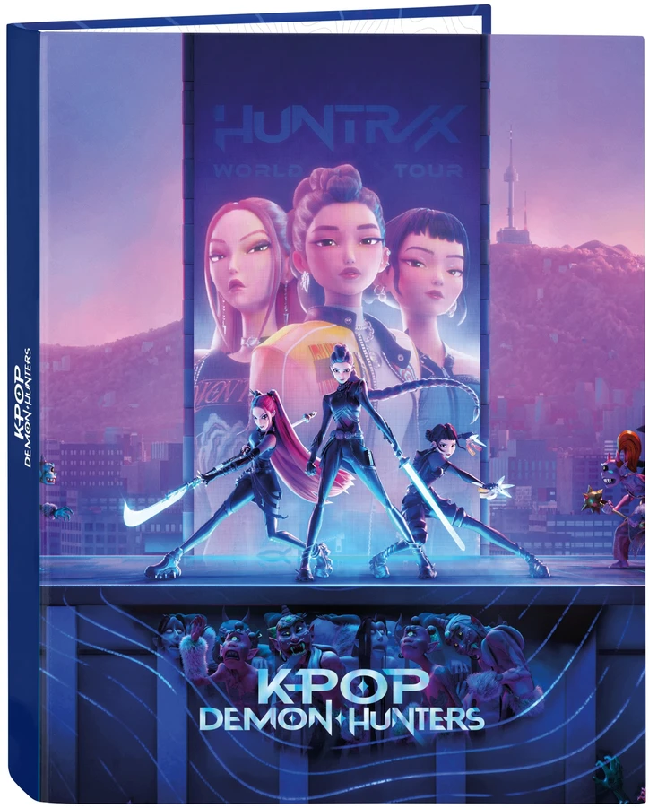 Safta BINDER A4 4 ŽIEDŲ K-POP DEMONŲ MEDONIAI HUNTRIX