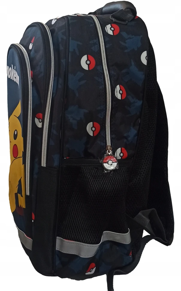 Safta Mokyklinis krepšys Pokémon Pokeball, juodas/ mėlynas