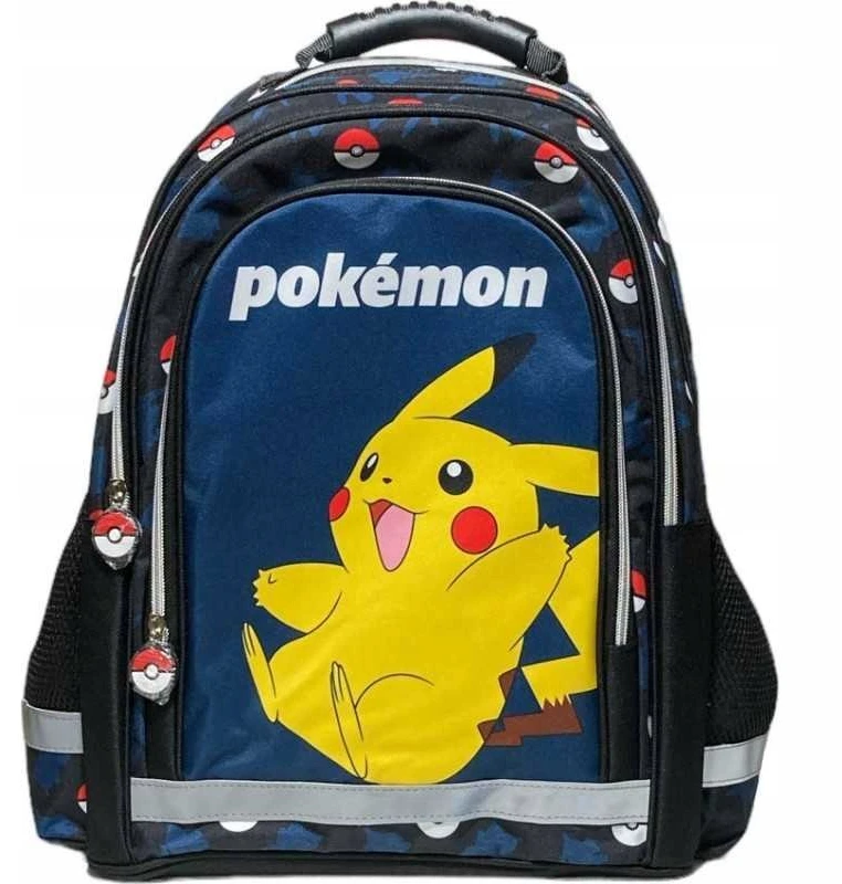 Safta Mokyklinis krepšys Pokémon Pokeball, juodas/ mėlynas