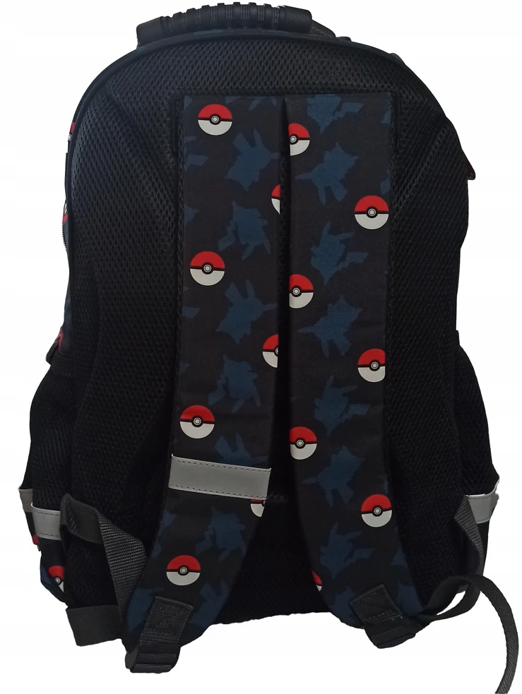 Safta Mokyklinis krepšys Pokémon Pokeball, juodas/ mėlynas