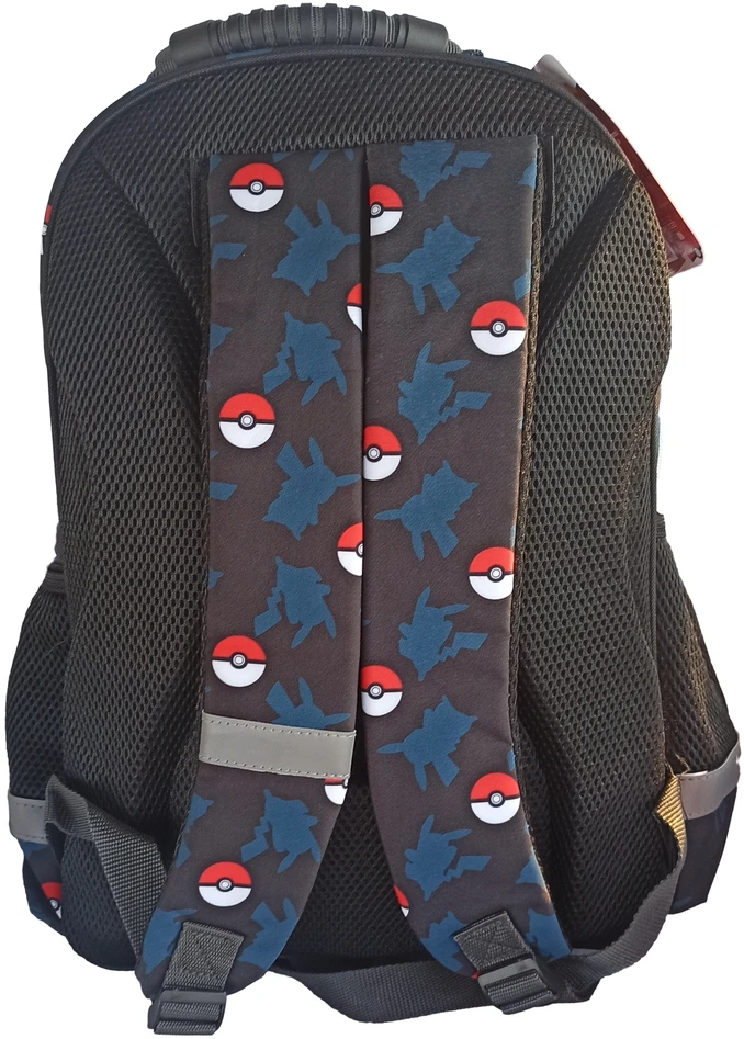 Safta Mokyklinis krepšys Pokémon Pokeball, juodas/ mėlynas