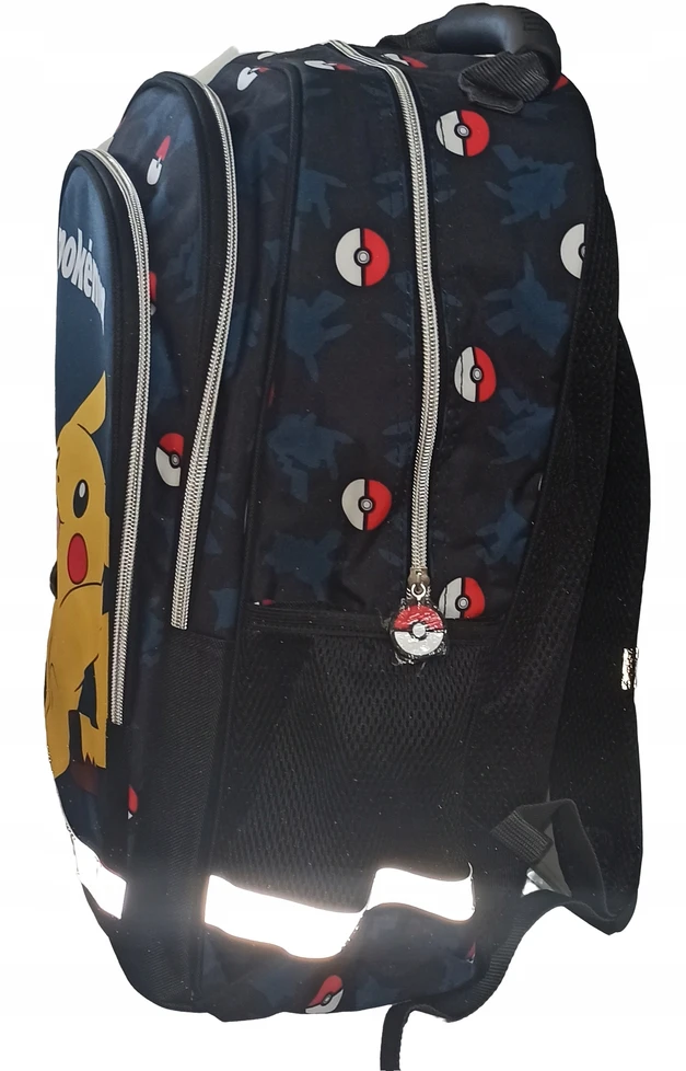 Safta Mokyklinis krepšys Pokémon Pokeball, juodas/ mėlynas