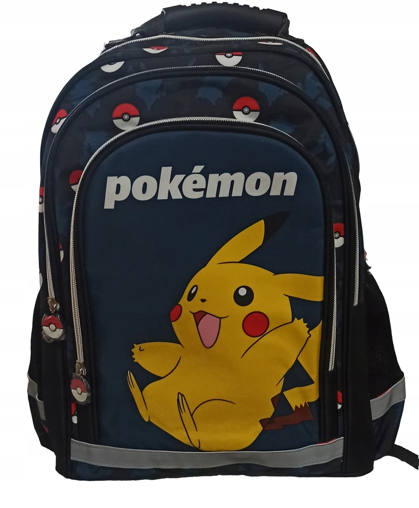 Safta Mokyklinis krepšys Pokémon Pokeball, juodas/ mėlynas