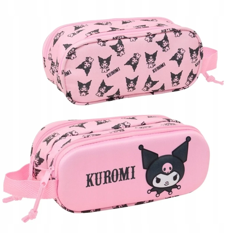 Safta Rožinė Kuromi 3d dviejų skyrių mokyklinė dėklė