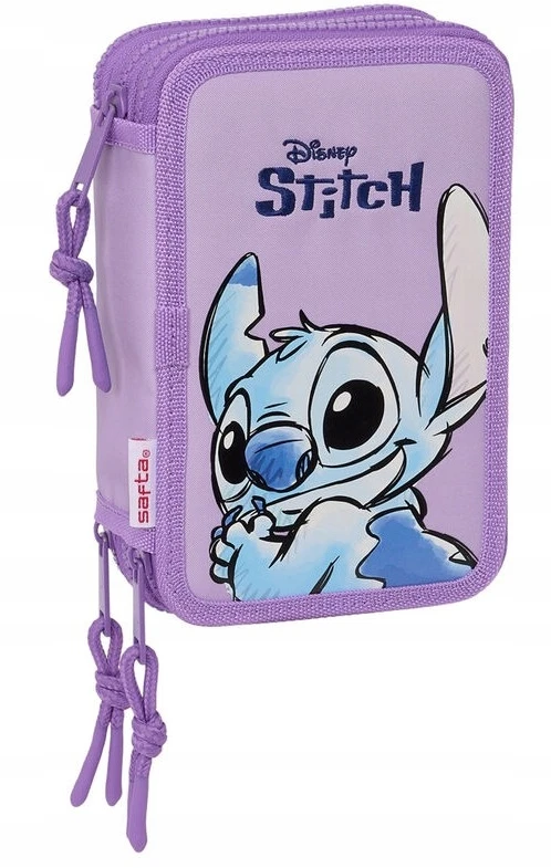 Safta Trigubas penalas Lilo - Stitch Sweet Mėlyna Alyvinė 12,5 x 19,5 x 5,5 cm 36 Dalys W2S-S4310670