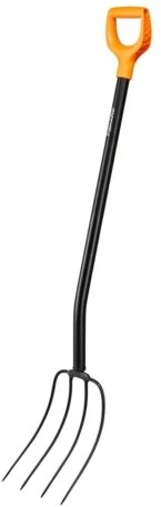 Fiskars Ergonomic šakė daržui (plokščiais virbais)