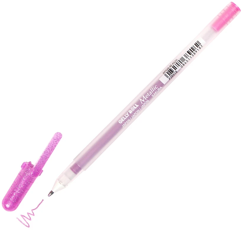 Sakura Gelly Roll Metallic Rožinis Gelinis Rašiklis 0.4mm