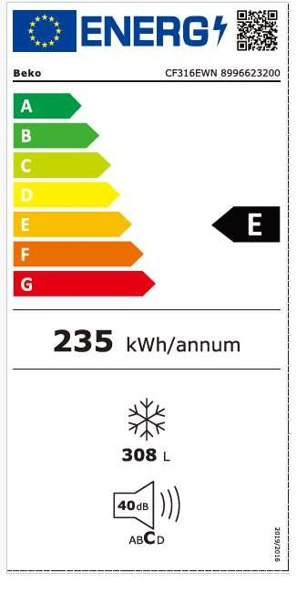 Šaldiklis BEKO CF316EWN (Nemokamas pristatymas)