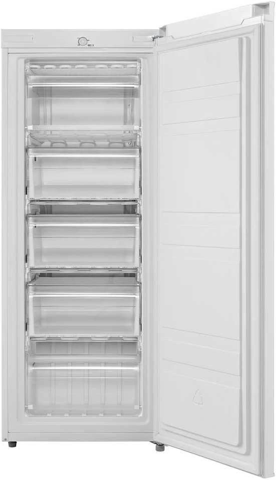 Midea Šaldiklis | MDRU229FZE01 | Energijos vartojimo efektyvumo klasė E | Vertikalus | Laisvai pastatomas | Aukštis 142 cm | Bendra grynoji talpa 160 l | Baltas
