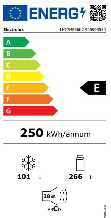 Šaldytuvas Electrolux LNT7ME36K2