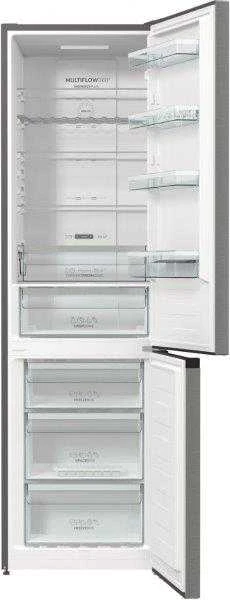 Gorenje | Šaldytuvas | NRK6202AXL4 | Energy efficiency class E | Free standing | Combi | Height 200 cm | No Frost system | Šaldytuvas net capacity 235 L | Šaldiklis net capacity 96 L | Ekranas | 38 dB | Nerūdijantis plienas