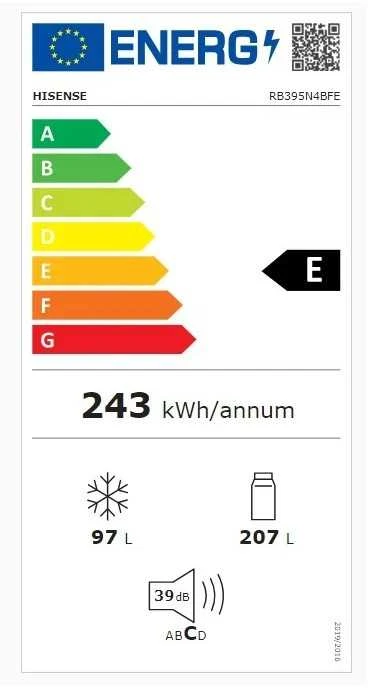 Šaldytuvas HISENSE RB395N4BFE