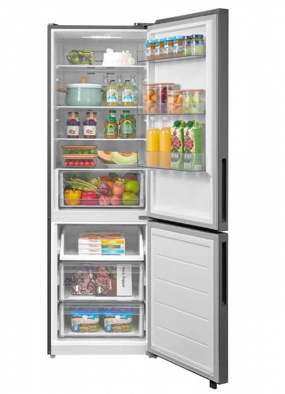 Midea Šaldytuvas | MDRB548MME46 | Energy efficiency class E | Free standing | Combi | Height 186 cm | No Frost system | Šaldytuvas net capacity 271 L | Šaldiklis net capacity 130 L | 35 dB | Pilkas